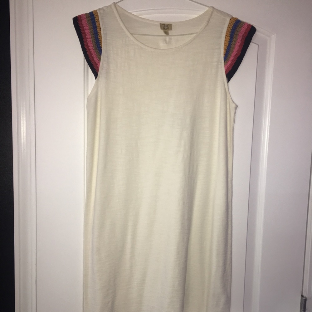 Crochet Arm T-shirt Dress